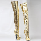 Obsidian 21cm Stiletto Thigh High Boots