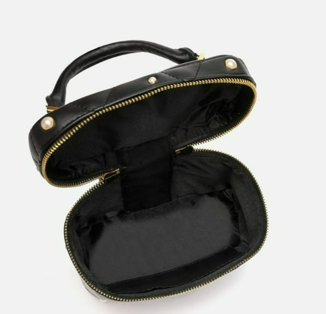 Croc-Embossed Square Crossbody Bag