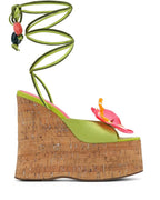Jessica Floral Wedge Sandals