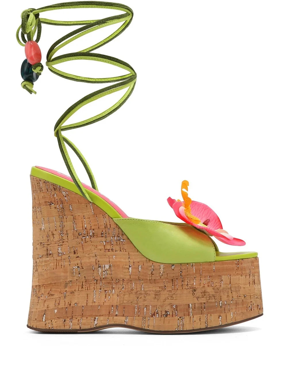 Jessica Floral Wedge Sandals