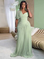 Isla Pleated Maxi Dress