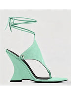 Cleo Ankle Wrap Wedge Sandals