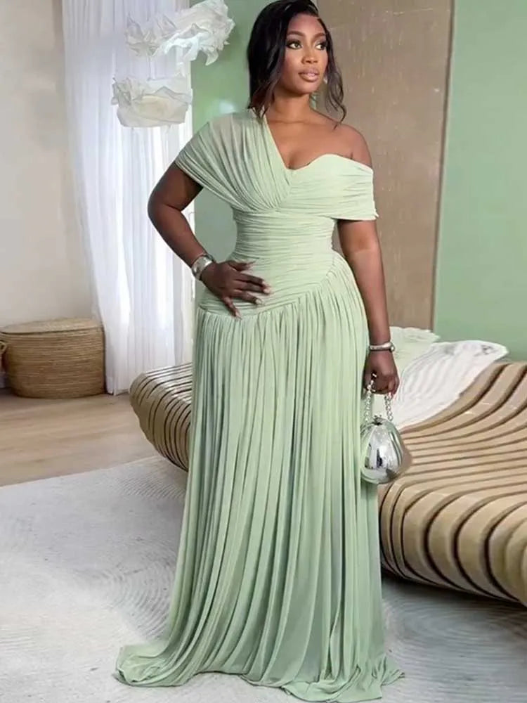 Isla Pleated Maxi Dress