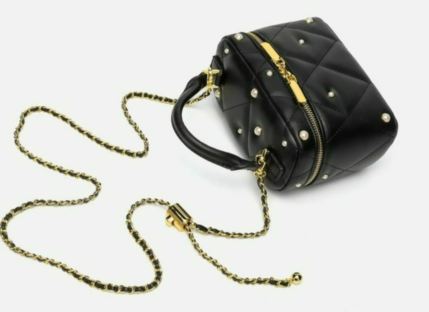 Croc-Embossed Square Crossbody Bag