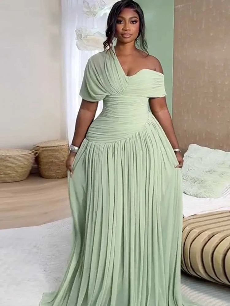 Isla Pleated Maxi Dress