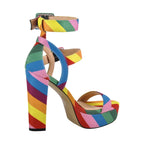 Halo Rainbow Platform Sandals