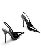 Citrine Pointed-Toe Slingback Heels