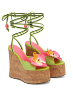 Jessica Floral Wedge Sandals