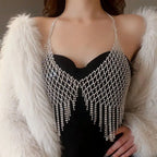 Sparkling Tassel Chest Jewelry