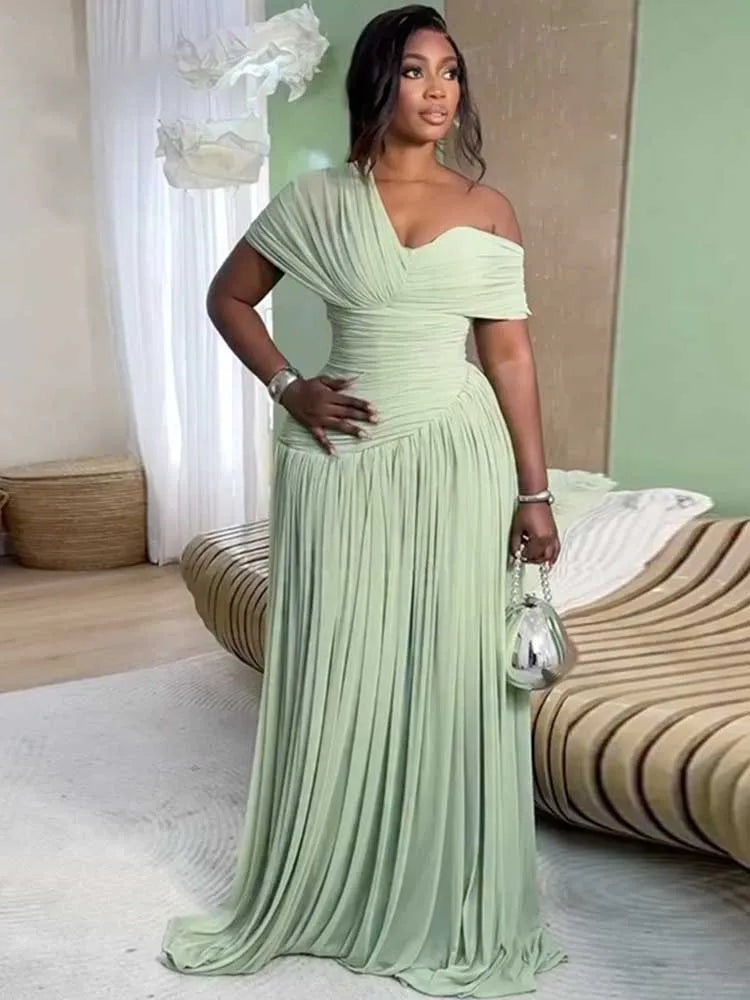 Isla Pleated Maxi Dress