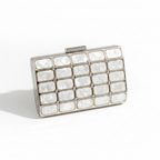 Acrylic Clutch – Silver White