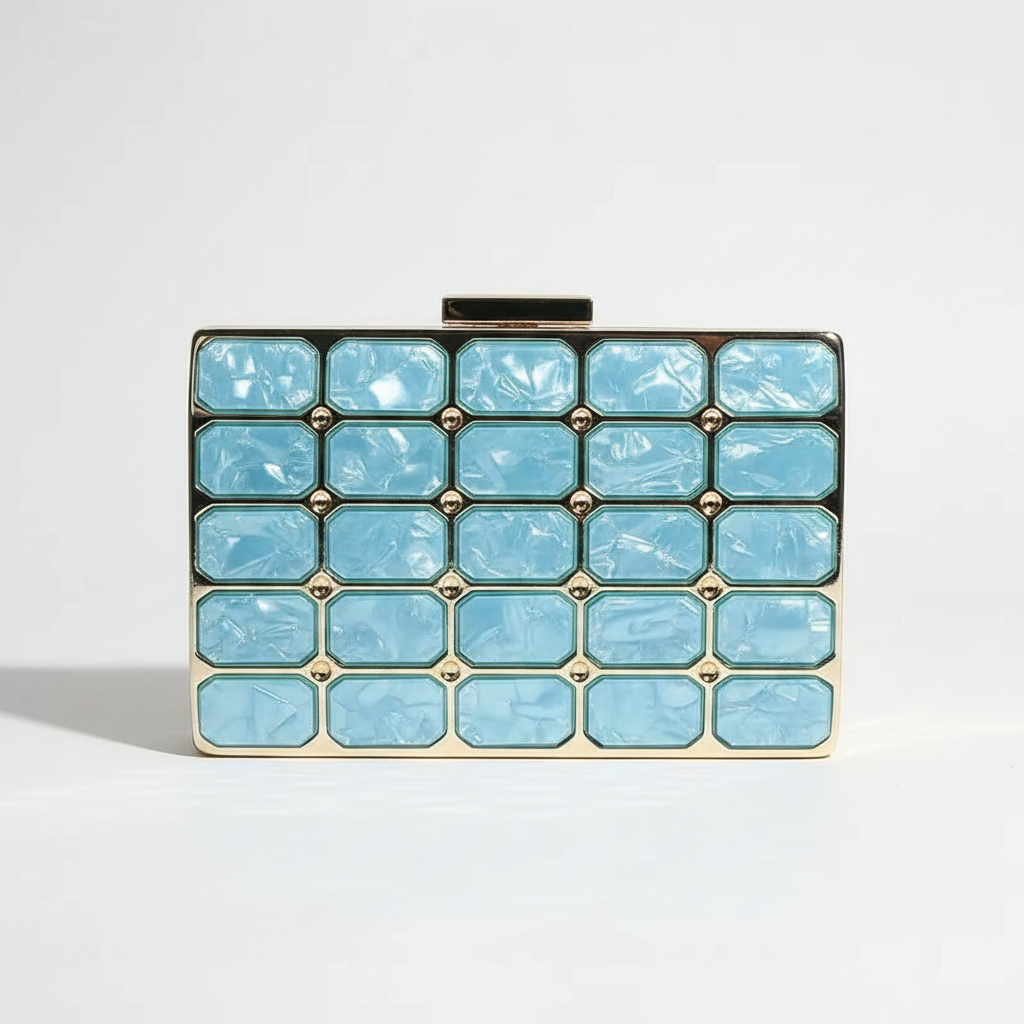Acrylic Clutch – Sky Blue