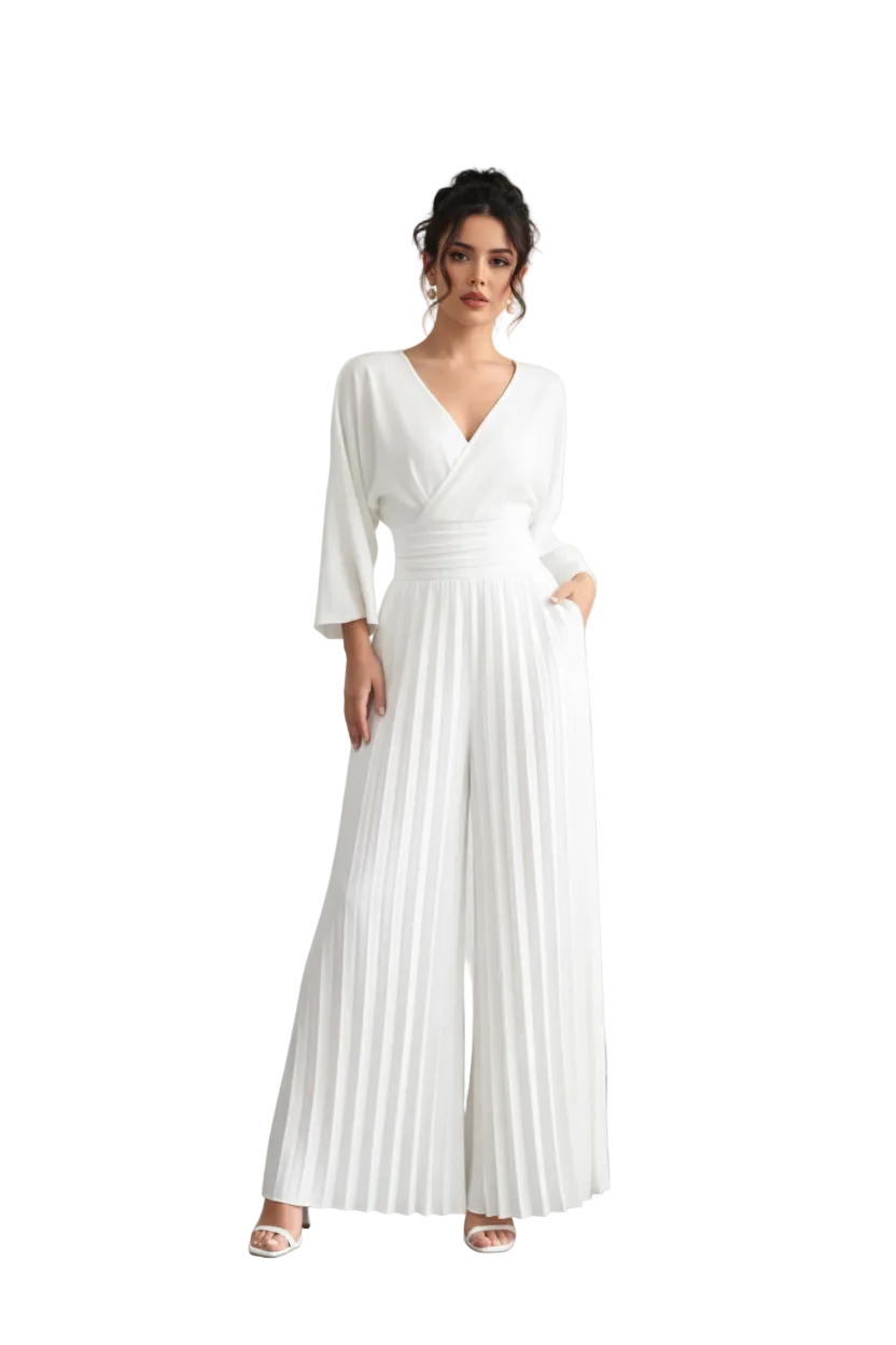 Bisou Wide Leg Jumpsuit - White