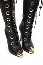 Black boots detail