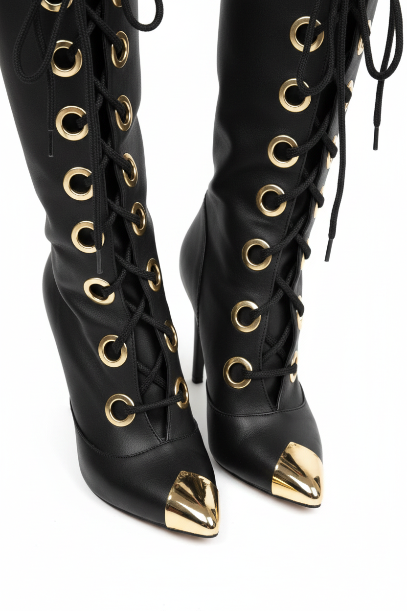 Black boots detail