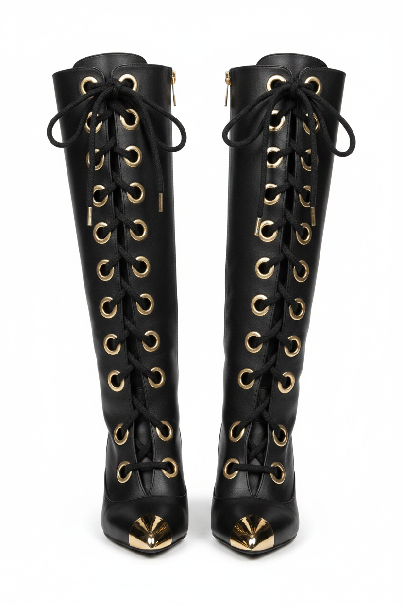 Black boots front