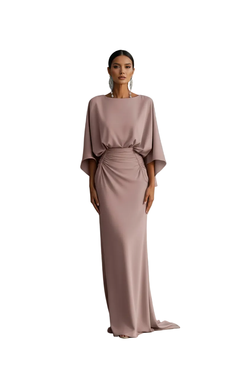 Blasian model forward - Rose gown