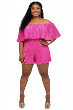 Breezy Romper Hot Pink Side
