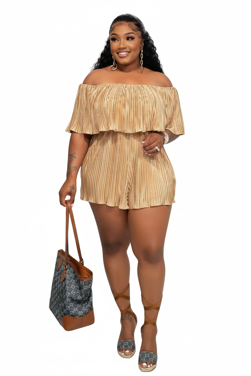 Breezy Romper Khaki Front