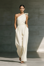 Copacabana Jumpsuit - Cream Front