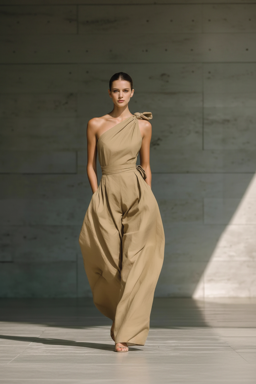Copacabana Jumpsuit - Khaki Front