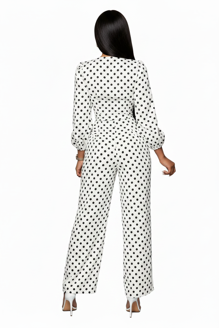 Demi Dot Jumpsuit - Back View