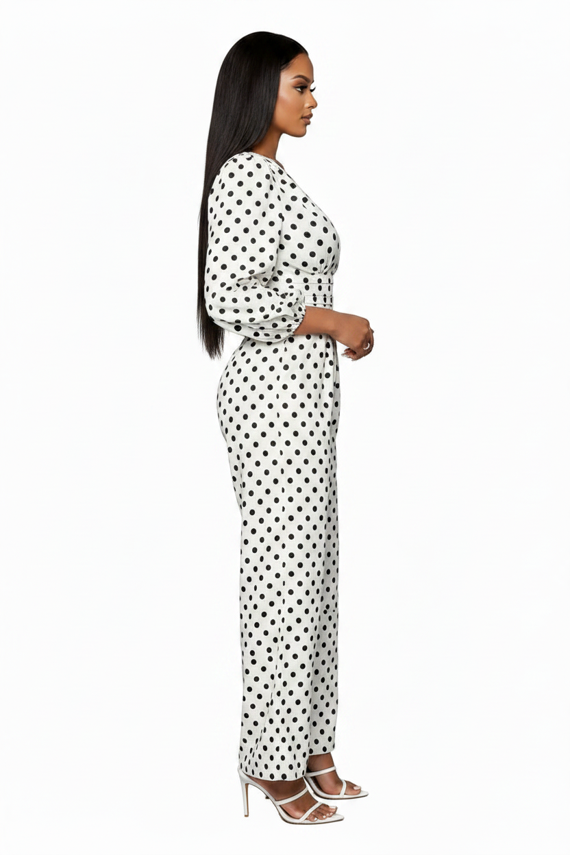 Demi Dot Jumpsuit - Side View