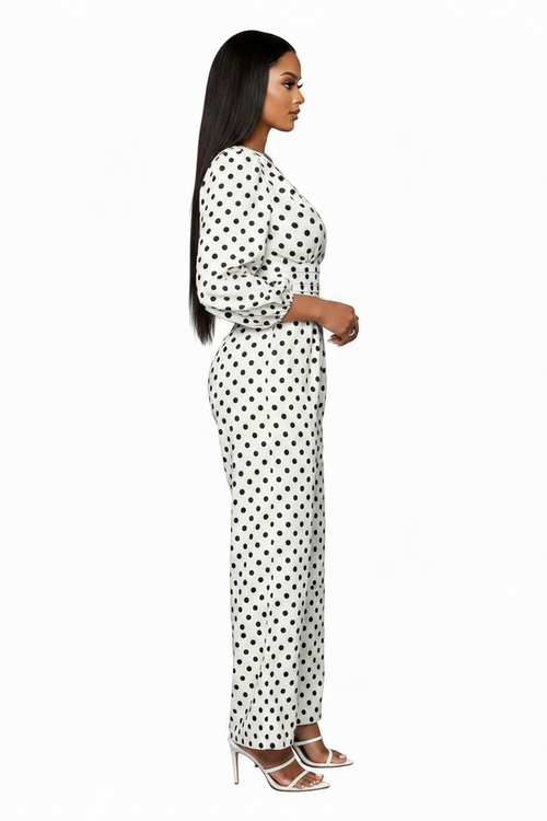 Demi Dot Jumpsuit - Side View