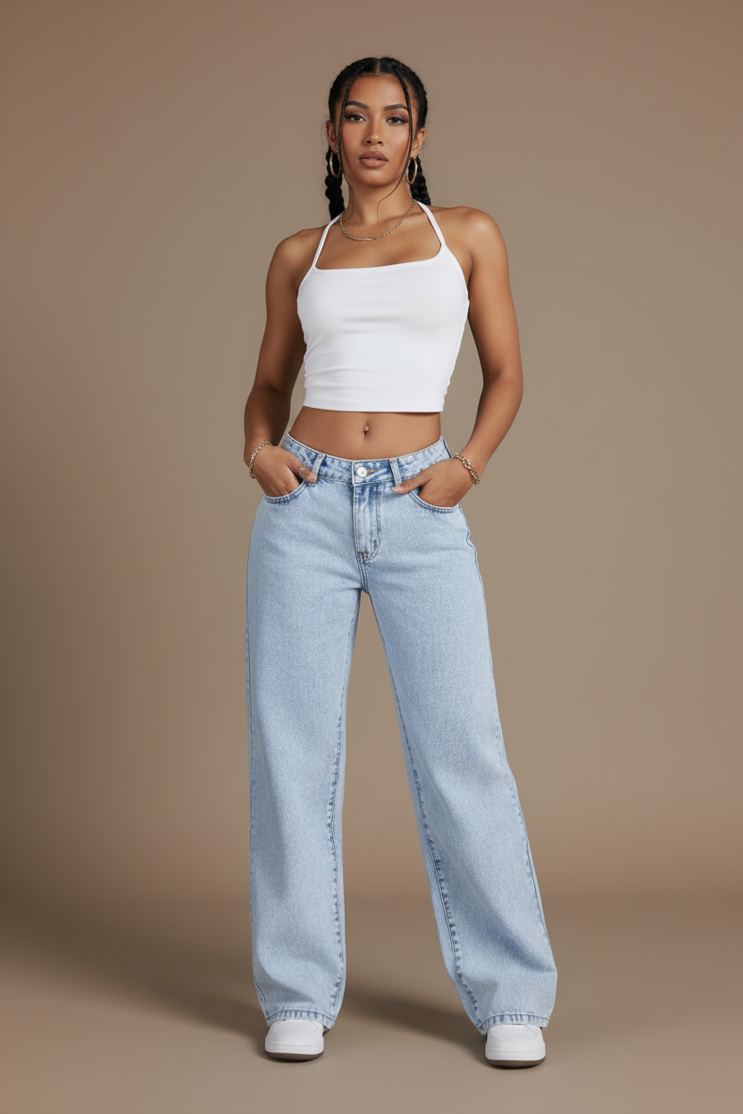 Denim Ease Front