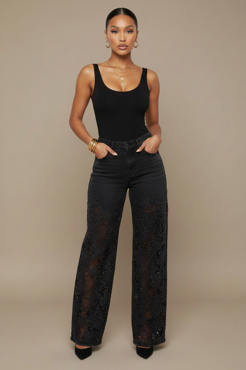 Dentelle Jean - Black Bella