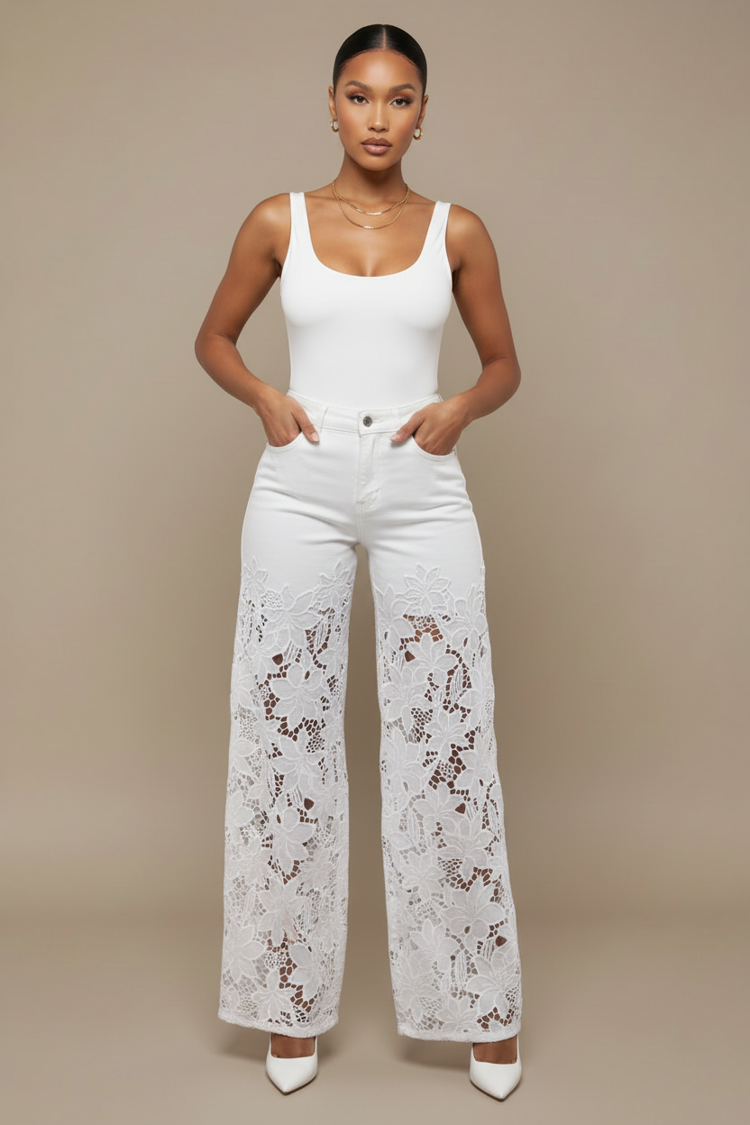 Dentelle Jean - White Bella