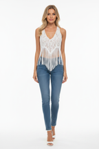 Flirty Lace Top - White Front