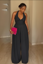 Harlow Jumpsuit Black Front