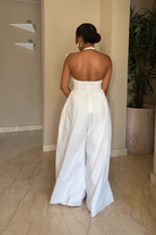 Harlow Jumpsuit White Backless