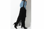 Havana Fringe Boots - Black No Shadow
