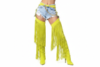 Havana Fringe Boots - Yellow