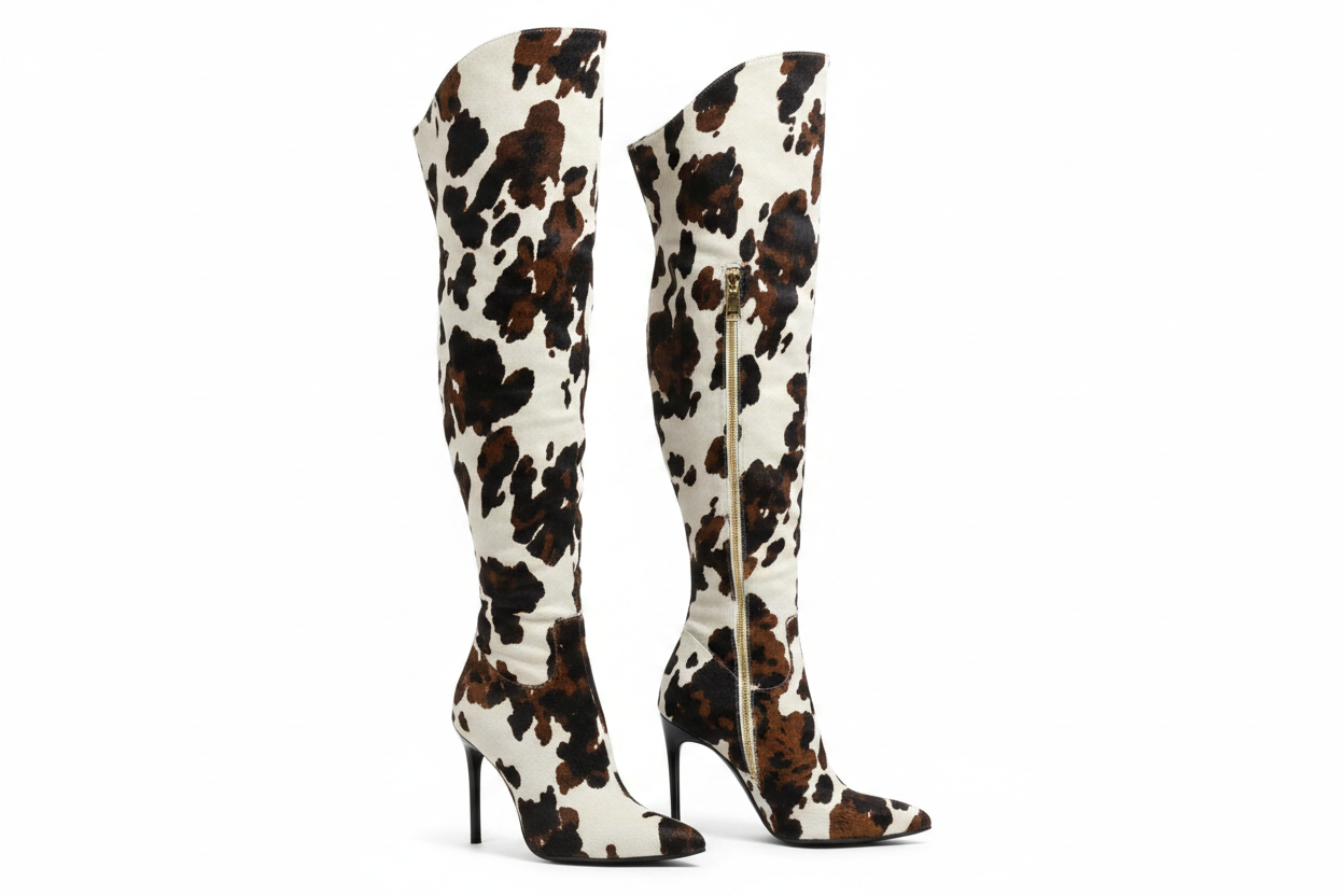 Renegade Cow-Print Boots