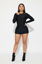 Sleek & Sultry Romper - Asian Model