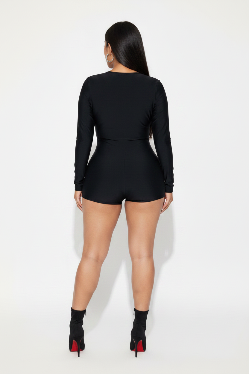 Sleek & Sultry Romper - Back Angle