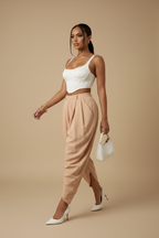 Soho Wide Pant - Apricot Walk