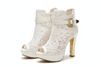 Soleil Lace Boots - Side Angle