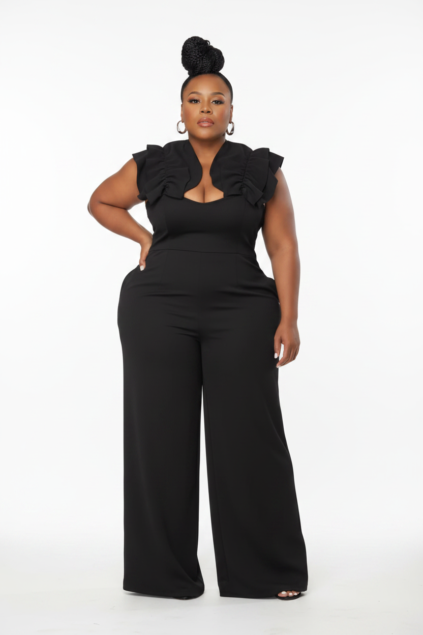 The Grand Dame Jumpsuit - Black