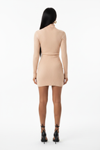 The Grip Mini Dress - Apricot Back