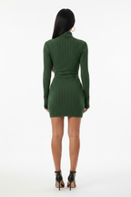 The Grip Mini Dress - Green Back