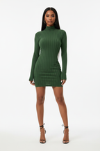 The Grip Mini Dress - Green Front