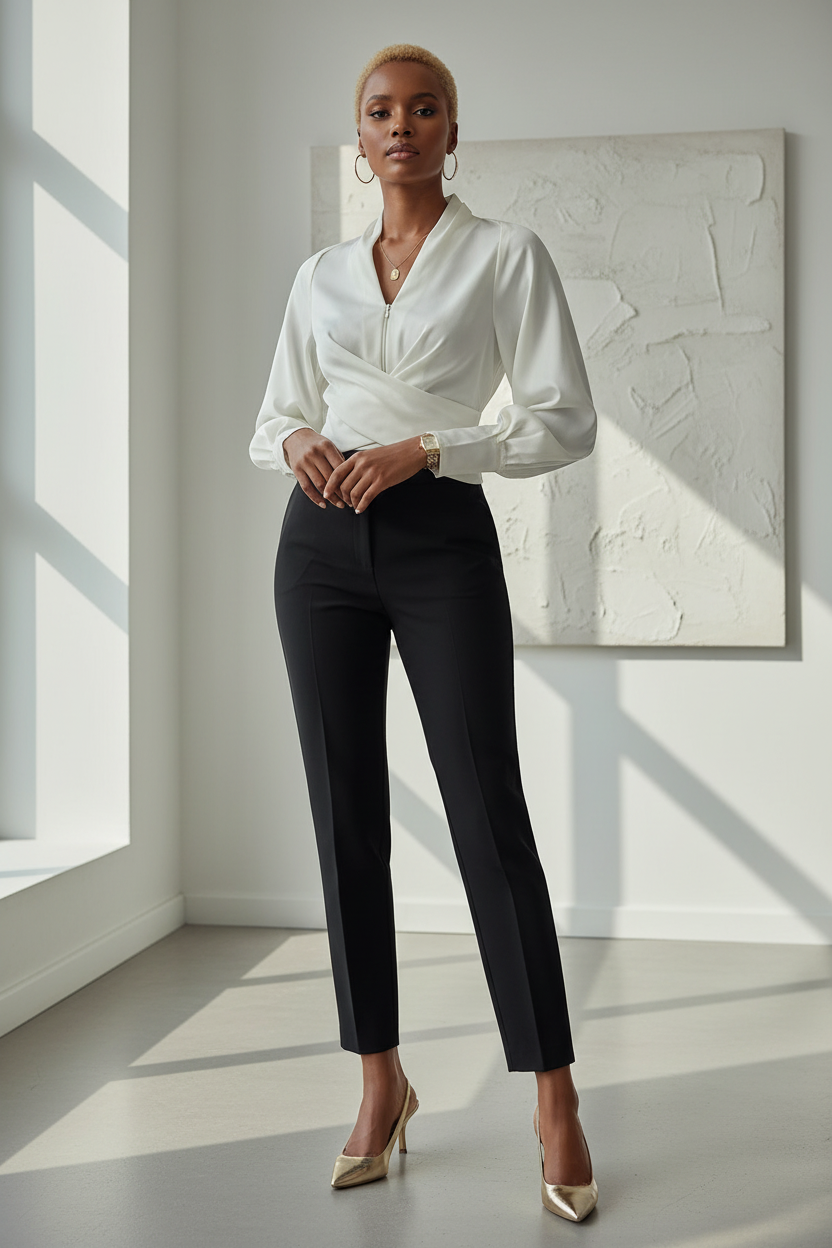 The Ivory Blouse - Model