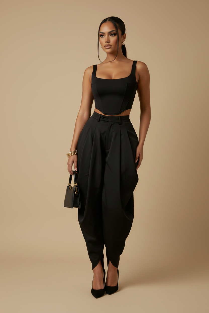 The Soho Wide Pant - Black
