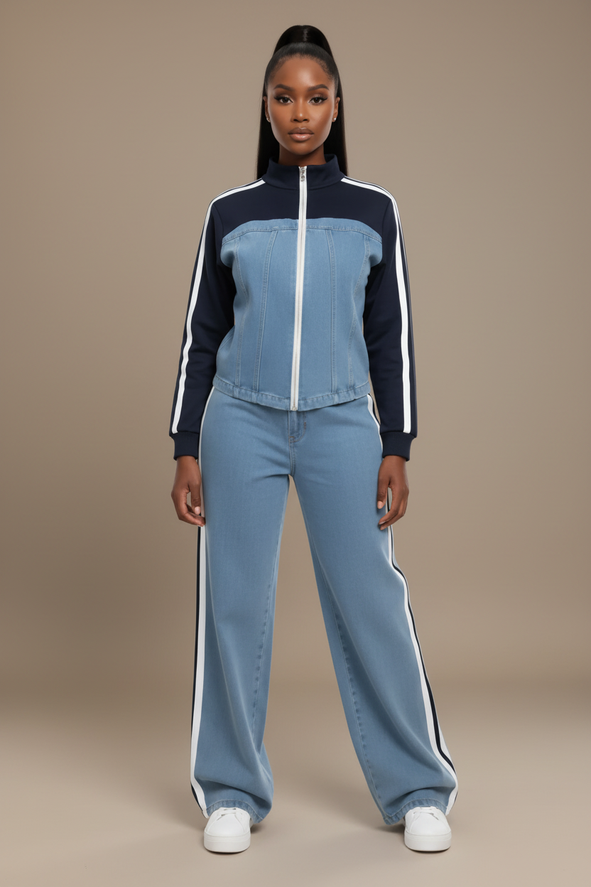 Track Set Navy Front